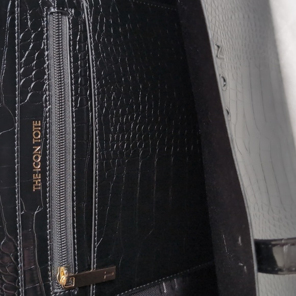 Ted Baker London Sukicon Icon Tote Shopper Bag, Croc Embossed Black 🐊 - Picture 8 of 12